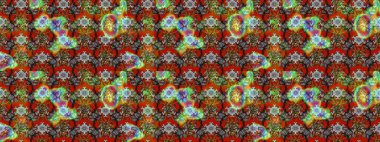 Güzel kumaş deseni. Raster illüstrasyonu. Raster illüstrasyonundaki çiçek desenli çizim. Kahverengi, gri ve kırmızı renklerde.