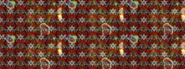 Hediye ambalaj kağıdı, tebrik kartları, posterler ve pankart tasarımı. Çiçekler kahverengi, kırmızı ve gri renklerde. Raster düz çiçek çizim deseni.