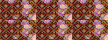 Çiçekli çiçek deseni, suluboya. Raster deseni. Süslü kumaş deseni.