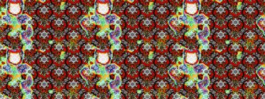 Çiçek buketleriyle klasik bir eskiz şekli. Raster illüstrasyonu. Gri, kırmızı ve kahverengi renklerde.