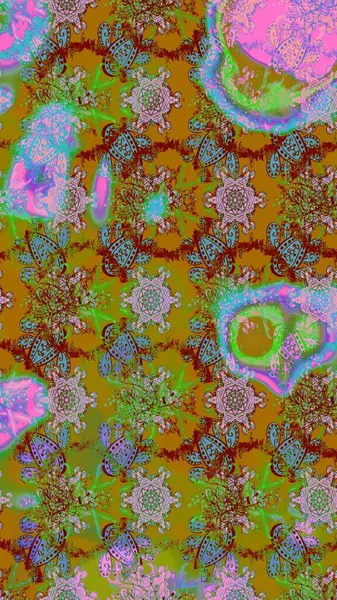 Kızılderili desenli desenli desenli şal deseni. Etnik Mandala süsü. Raster Henna dövme stili. Tekstil, tebrik kartı, boyama kitabı, telefon kılıfı baskısı için kullanılabilir.