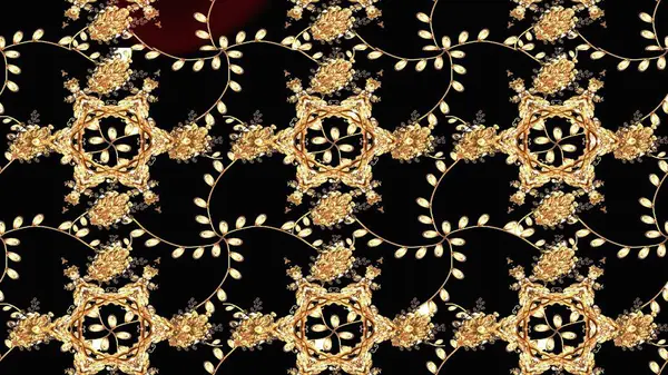 Düz Çiçek Elementleri Tasarım Raster illüstrasyonu. Çiçekli çiçek deseni, suluboya. Siyah, bej ve kahverengi renkte çiçekler. Renkli Bahar Teması çizim kalıbı.