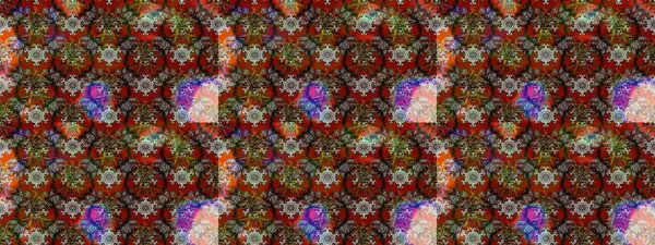 Şatafatlı bahar bahçesi dokusu. Kahverengi, gri ve kırmızı renkte çiçek çizimi. Raster illüstrasyonu. Çiçek deseni. Kahverengi, gri ve kırmızı renkte çiçekler.