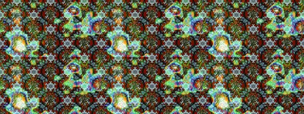 Raster illüstrasyonu. Çiçek ve yapraklı karalama şeklinde Raster çiçek deseni. Yeşil, mavi ve kahverengi renklerde bahar çiçekleri..