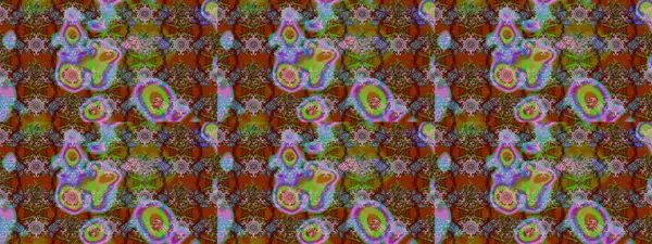 Çiçek ve yapraklı karalama şeklinde Raster çiçek deseni. Raster illüstrasyonu. Kahverengi, yeşil ve mavi renklerde bahar çiçekleri..