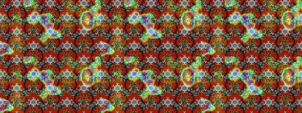 Güzel kumaş deseni. Raster illüstrasyonu. Raster illüstrasyonundaki çiçek desenli çizim. Kahverengi, gri ve kırmızı renklerde.