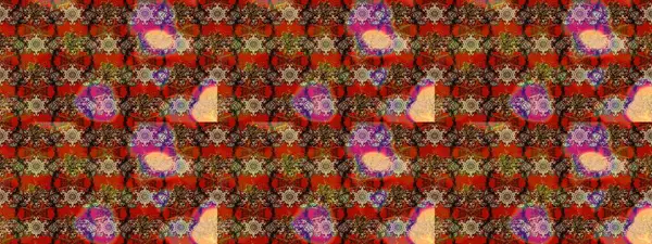 Çiçekli güzel suluboya desen. Kahverengi, kırmızı ve bej renklerde. Raster illüstrasyonu.