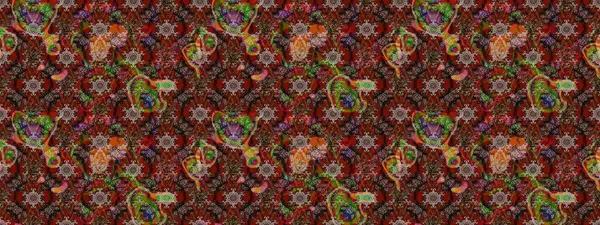 Raster illüstrasyonu. Kahverengi, kırmızı ve nötr renklerde çiçekler. Çiçek deseni. Kahverengi, kırmızı ve nötr renkler üzerine çiçek çizimi. Şatafatlı bahar bahçesi dokusu.