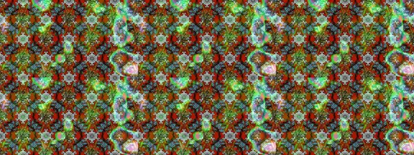 Tropik çiçek desenleri. Raster illüstrasyonu. Çiçekler kahverengi, yeşil ve mavi renklerde.