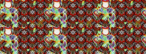 Çiçek buketleriyle klasik bir eskiz şekli. Raster illüstrasyonu. Gri, kırmızı ve kahverengi renklerde.