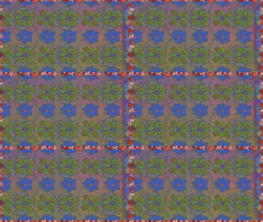 Çiçek desenli raster, gri çizgi grafik desenli soyut raster arkaplan. Modern stil dokusu.