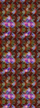 Raster illüstrasyonundaki çiçek desenli çizim. Suluboya tarzında kahverengi, gri ve kırmızı renkte çiçekler.