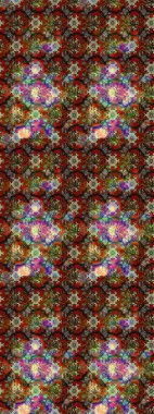 Soyut etnik raster çizim kalıbı. Kabile sanatı boho baskısı, klasik çiçek arkaplanı. Arkaplan dokusu, duvar kağıdı, çiçek teması kahverengi, kırmızı ve gri renkler.