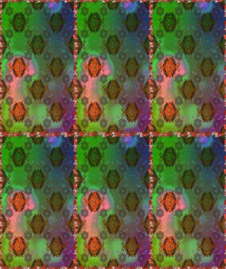 Kusursuz. Raster illüstrasyonu. Şirin çiçek elementleri. Yeşil renkte çiçekler.