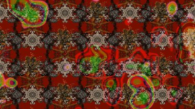 Çiçekler kahverengi, kırmızı ve gri renklerde. Çiçekli karalama şeklinde Raster çiçek deseni. Yumuşak, bahar çiçekli arka plan.