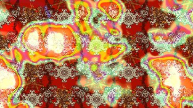 Düz Çiçek Elementleri Tasarımı. Raster illüstrasyonundaki çiçek desenli çizim. Renkli Bahar Teması eskiz kalıbı. Süslü kumaş deseni.