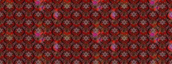 Kahverengi, kırmızı ve siyah renkli bitkilerden oluşan parlak çiçekli çizim deseni.