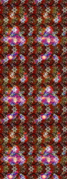 Renkli Bahar Teması eskiz kalıbı. Sevimli çiçek raster deseni. Düz Çiçek Elementleri Tasarımı. Kahverengi, kırmızı ve nötr renkte çiçekler.