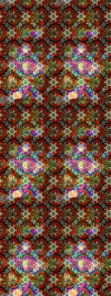 Soyut etnik raster çizim kalıbı. Kabile sanatı boho baskısı, klasik çiçek arkaplanı. Arkaplan dokusu, duvar kağıdı, çiçek teması kahverengi, kırmızı ve gri renkler.