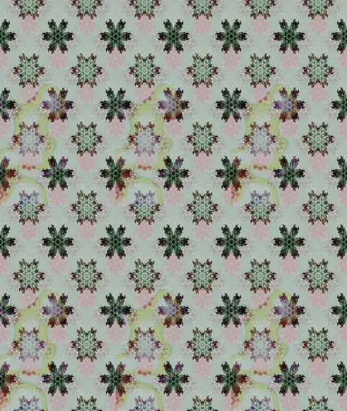 Raster illüstrasyonu. Eskiz tarzı gri renkte. Şirin karalamalı çiçek desenli çizim. Raster illüstrasyonu. El yapımı çiçek ve bitki koleksiyonu.