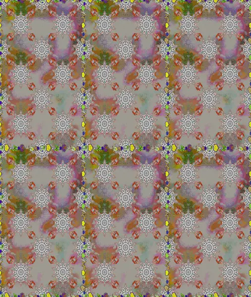 Hint çiçek Paisley patten kenarlık. Sorunsuz süsleme yazdırma. Etnik Mandala havlu. Raster kına tarzı. Kartvizit arka plan boyama kitabı, zemin, tekstil, tebrik için kullanılabilir.