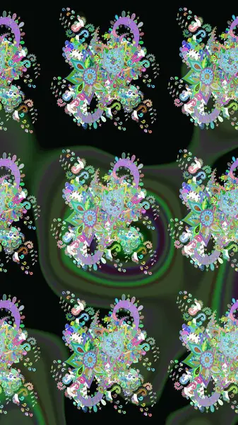 Küçük bir çiçekte eskiz deseni. Hoş bir çiçek geçmişi var. Raster illüstrasyonu. Güzel kumaş deseni.