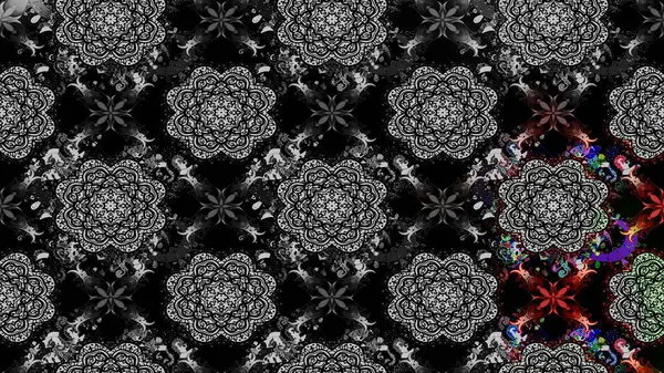 Eskiz klasiği. Raster Şirin kumaş deseni. Düz Çiçek Elementleri Tasarımı. Renkli Bahar Teması çizim şablonu.