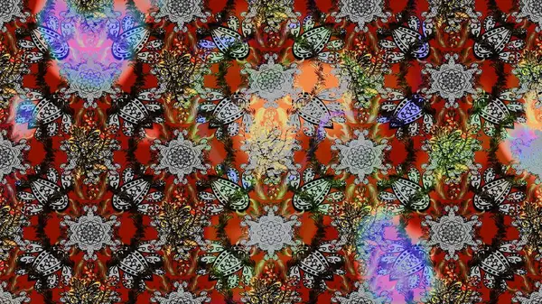 Çizim raster deseni. Çiçek arkaplan. Güzel kumaş deseni.