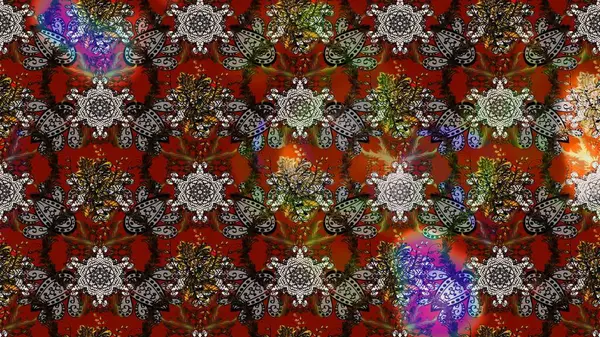 Şatafatlı bahar bahçesi dokusu. Flower eskiz arka planı. Çiçek deseni. Raster illüstrasyonu.