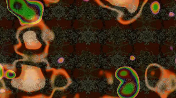 Robot resim. Raster illüstrasyonu. Küçük çiçekte sevimli çiçek deseni var..