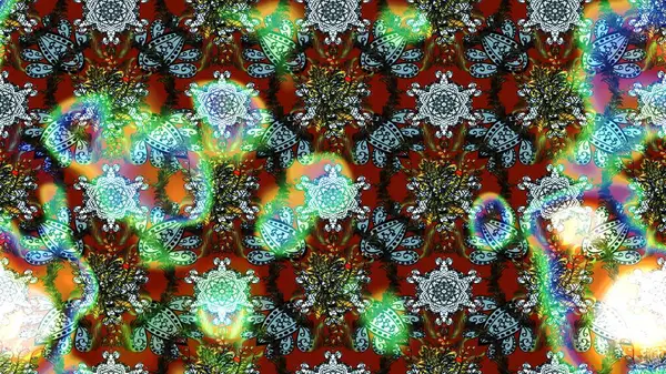 Raster. Düz Çiçek Elementleri Tasarımı. Renkli Bahar Teması çizim şablonu.