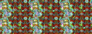 Sevimli çiçek raster deseni. Renkli Yaz Temalı eskiz kalıbı. Düz Çiçek Elementleri Tasarımı. Yeşil, kahverengi ve kırmızı renkte çiçekler.