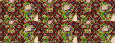 Renkli Bahar Teması eskiz kalıbı. Çiçek deseni. Raster güzel kumaş deseni çiziyor. Düz Çiçek Elementleri Tasarımı.