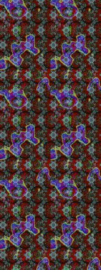 El yapımı çiçek ve bitki koleksiyonu. Şirin karalamalı çiçek desenli çizim. Raster illüstrasyonu. Raster illüstrasyonu. Çizim stili kırmızı, kahverengi ve gri renkler.