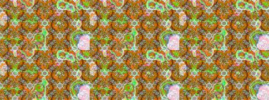 Kahverengi, turuncu ve nötr renklerde çiçekler. Raster düz çiçek çizim deseni. Tasarım hediye paketi, tebrik kartları, posterler ve afiş tasarımı.