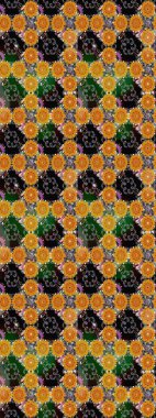 Nakış desenli çiçek deseni. Renkli grunge, soyut arkaplanı coloyellow çiçekleri ile zenginleştirir. İzler, kumaş, duvar kağıtları, tekstil için raster dokusu.