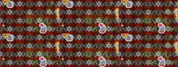 Gri, kahverengi ve kırmızı renklerde bahar çiçekleri. Çiçek ve yapraklı karalama şeklinde Raster çiçek deseni. Raster illüstrasyonu.