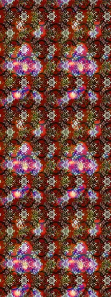 Renkli Bahar Teması eskiz kalıbı. Sevimli çiçek raster deseni. Düz Çiçek Elementleri Tasarımı. Kahverengi, kırmızı ve nötr renkte çiçekler.