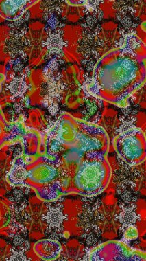 Nazikçe, güzel çiçek arkaplanı. Çiçekli karalama şeklinde Raster çiçek deseni. Çiçekler kahverengi, kırmızı ve gri renklerde.