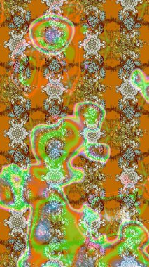 Güzel kumaş deseni. Raster illüstrasyonu. Bahar çiçekli güzel bir çiçek deseni..