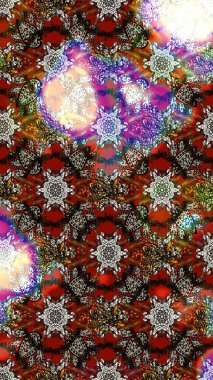 Raster - stok. Kahverengi, gri ve kırmızı çiçekli eskiz deseni, suluboya çiçek deseni, şirin çiçek, duvar kağıdı, kart veya kumaş için fayanslı.