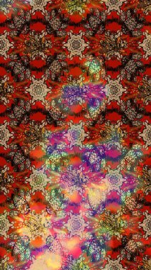 Düz Çiçek Elementleri Tasarımı. Raster güzel kumaş deseni çiziyor. Çiçek deseni. Renkli Bahar Teması çizim şablonu.