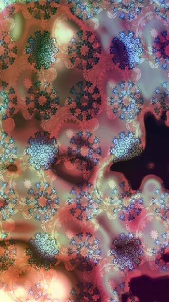 Kahverengi renkli bitkilerden oluşan parlak çiçekli çizim deseni.