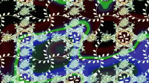 Raster illüstrasyonu. Çiçekli güzel suluboya desen. Mavi, nötr ve kahverengi renklerde.