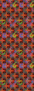 Suluboya çiçekli çiçek deseni. Raster illüstrasyonu. Kırmızı renkte güzel tekstil.