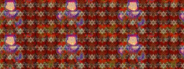 Varicolobrown, kırmızı ve bej rengi raster çizimi. Küçük çiçekteki sevimli çiçek deseni. Birçok kahverengi, kırmızı ve bej soyut çiçekli tropik çizim deseni.