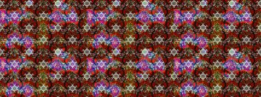 Çiçekler kahverengi, kırmızı ve gri renklerde. Çiçekli karalama şeklinde Raster çiçek deseni. Nazik, sevimli çiçek arkaplanı..