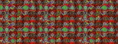 Renkli Bahar Teması eskiz kalıbı. Düz Çiçek Elementleri Tasarımı. Raster..