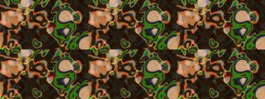 Raster deseni. Botanik çizim kalıbı. Suluboya etkisi. Organik elementler.