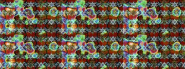 Raster Illustrasyon 'daki Çiçek Deseni' nin son moda çizimi. Güzel kumaş deseni. Renkli Yaz Temalı eskiz kalıbı. Düz Çiçek Elementleri Tasarımı.